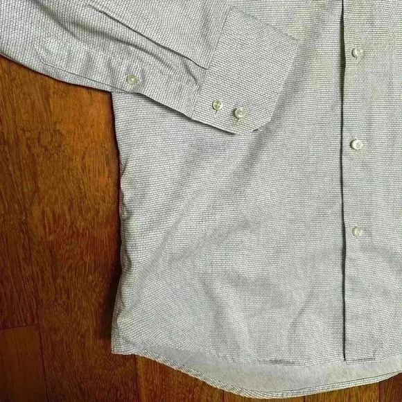 Boss | Men’s dress shirt  size 39, 15.5 neck white grey pattern - Picture 3 of 5